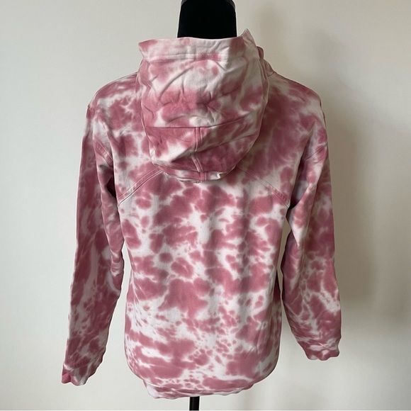 Lululemon All Yours Hoodie Marmoleado Tie Dye Brier Rose Pink Fleece EUC Size 4 - Picture 8 of 12